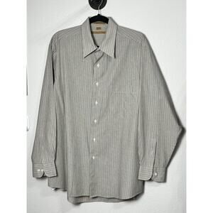 Milano Uomo Men’s Multicolor Shirt Button Up Long Sleeve Pocket Size 16.5 32/33